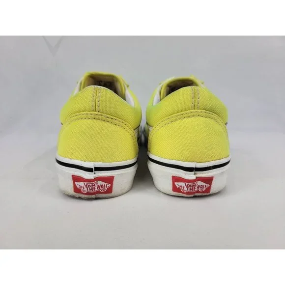 Vans Old Skool Shoes Sneakers Womens Size 6 Neon Highlighter Yellow White 508731 - Picture 2 of 12